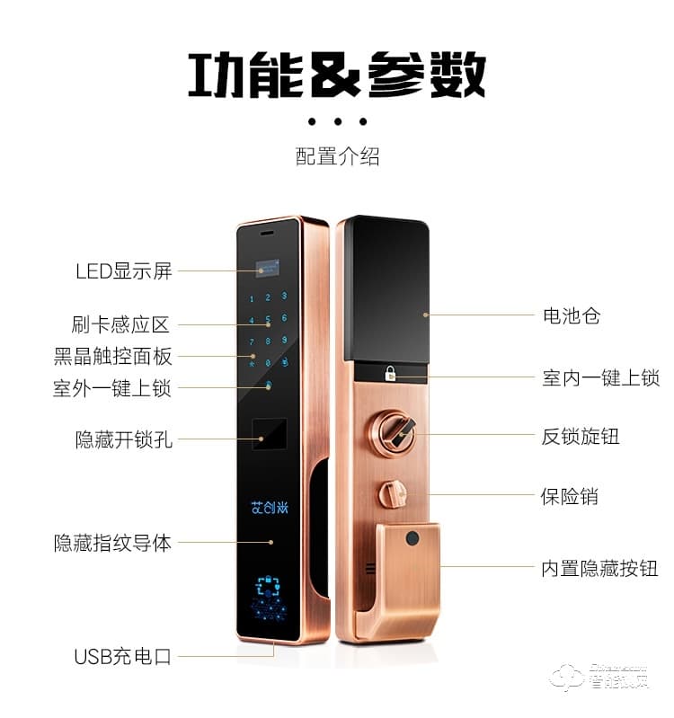 艾创米智能锁 F2全自动新款大门远程密码锁