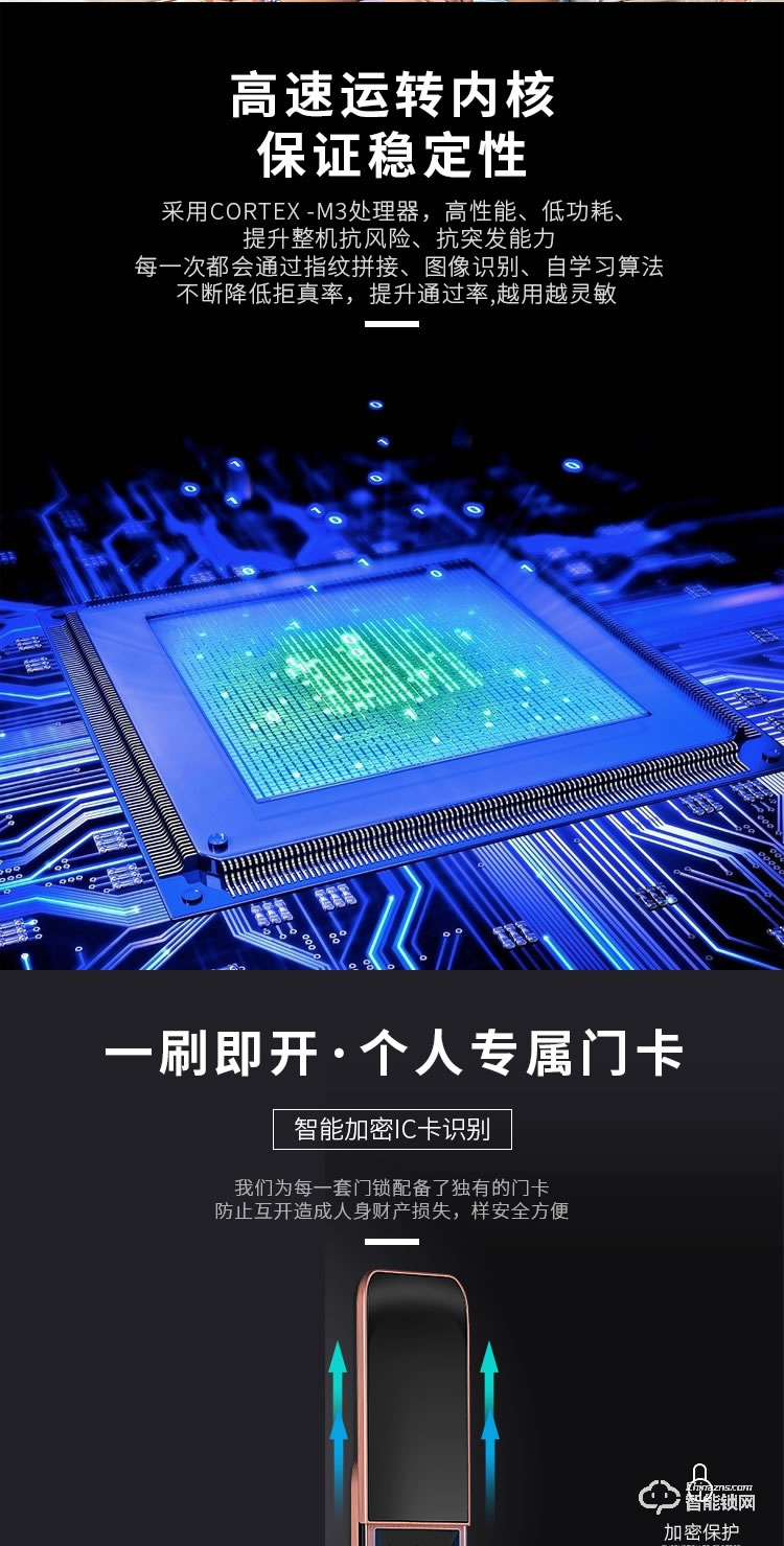 艾创米智能锁 G3家用指纹锁防盗门密码锁电子锁