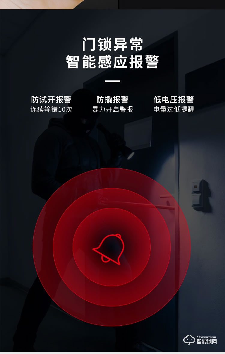 艾创米智能锁 G3家用指纹锁防盗门密码锁电子锁