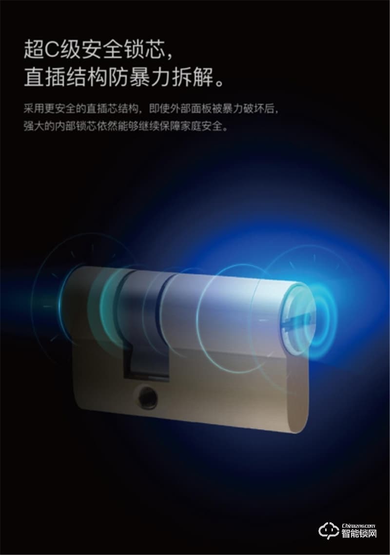 洛克曼S11-1自带高清猫眼 半导体指纹头
