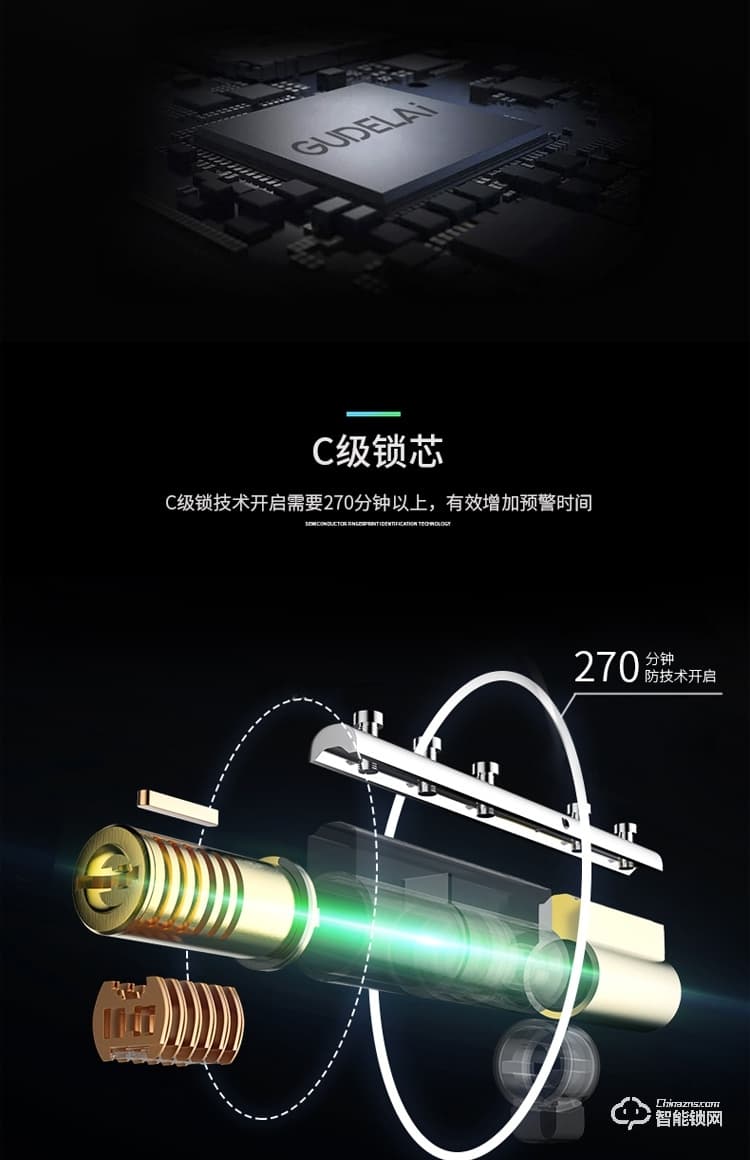 索立捷智能锁 168现代风格智能指纹锁
