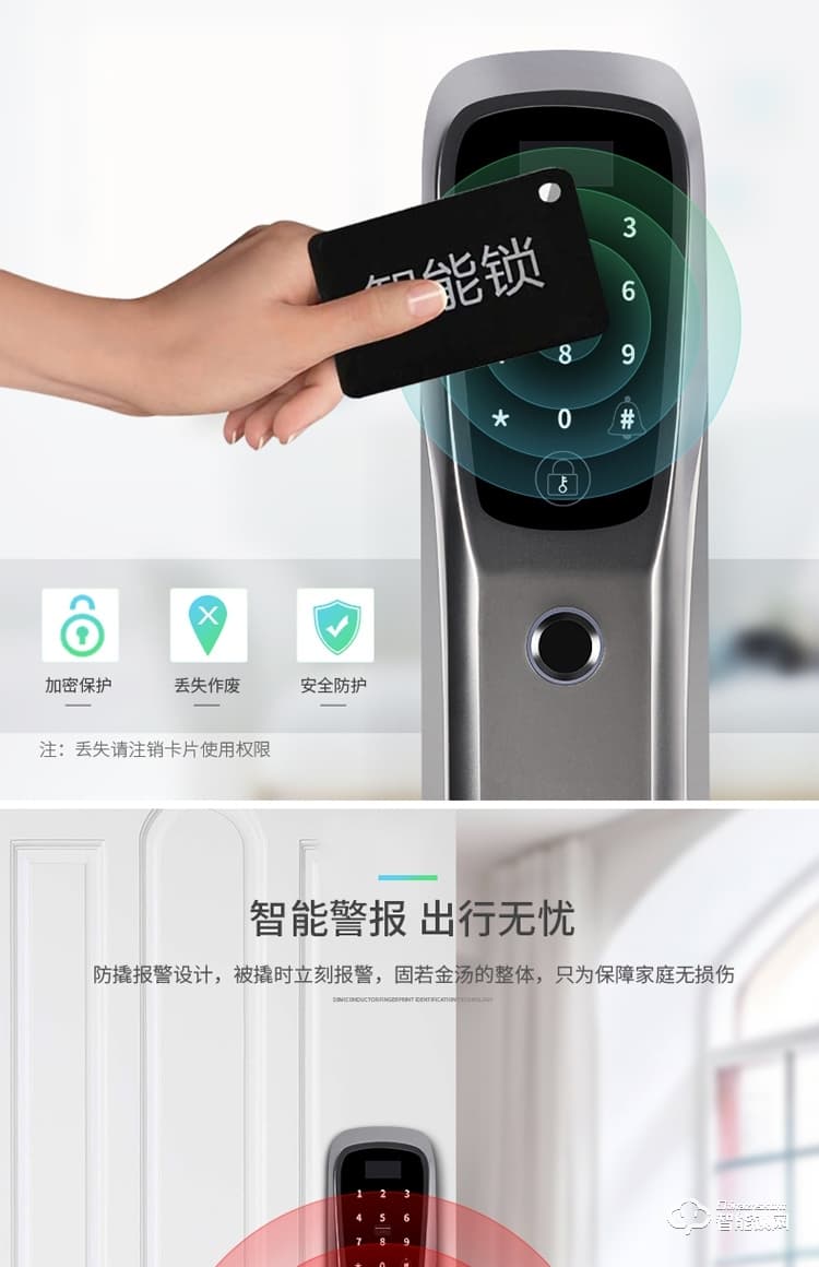 索立捷智能锁 168现代风格智能指纹锁