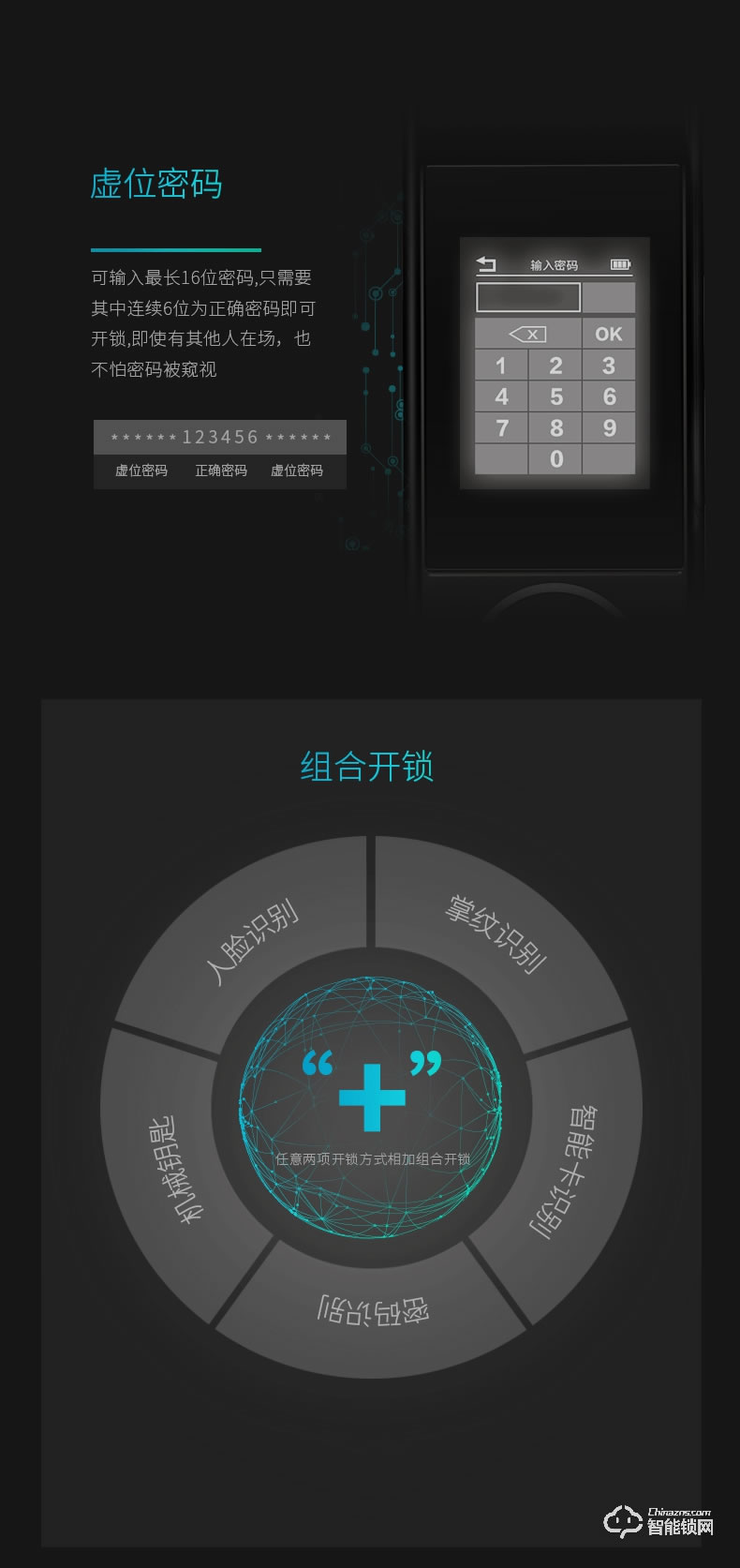 纽冠智能锁 N903家用防盗门人脸识别智能门锁