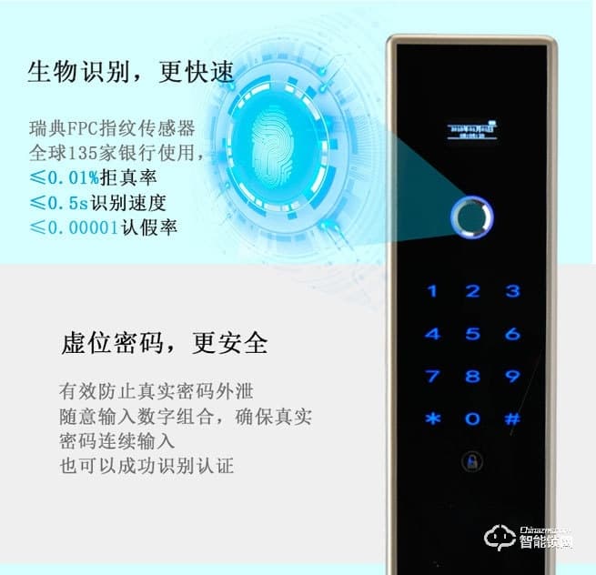 比利熊智能锁 Z8防盗门电子锁密码锁
