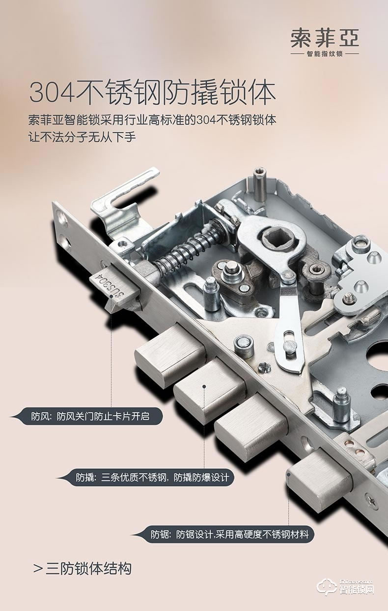 索菲亚智能锁 S26全自动带猫眼智能锁