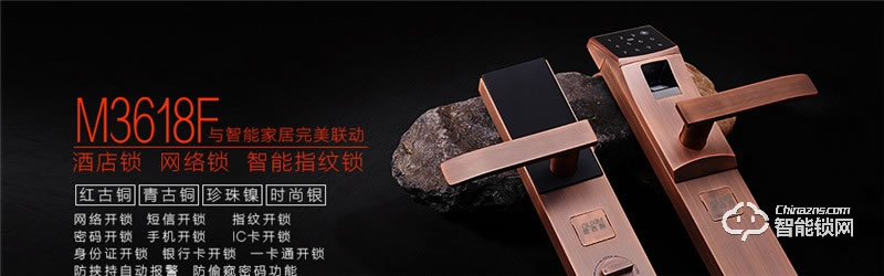 欧西姆智能锁 M3618F家用防盗门电子门锁正门锁
