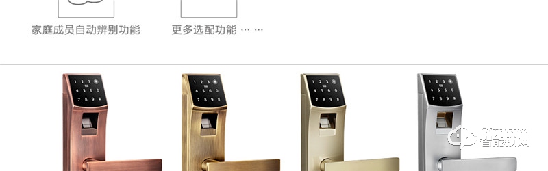 欧西姆智能锁 M3618F家用防盗门电子门锁正门锁