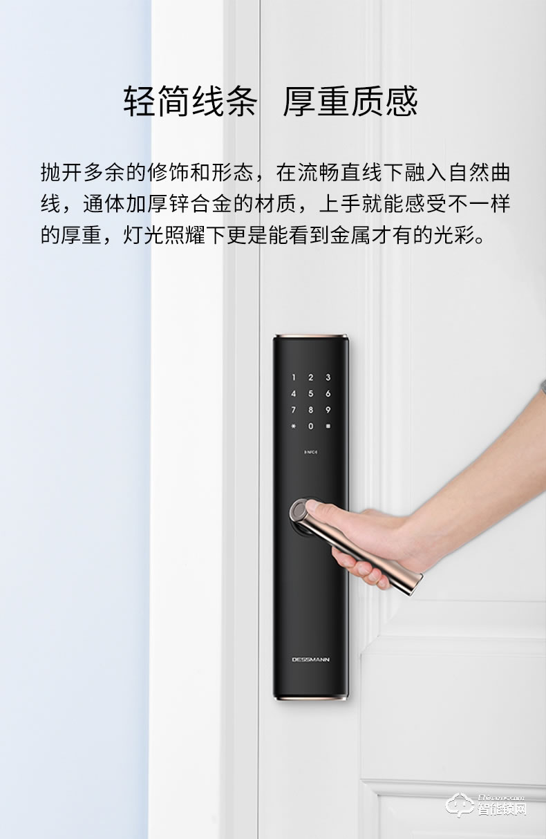 德施曼智能锁 V8家用防盗门密码锁智能锁电子门锁