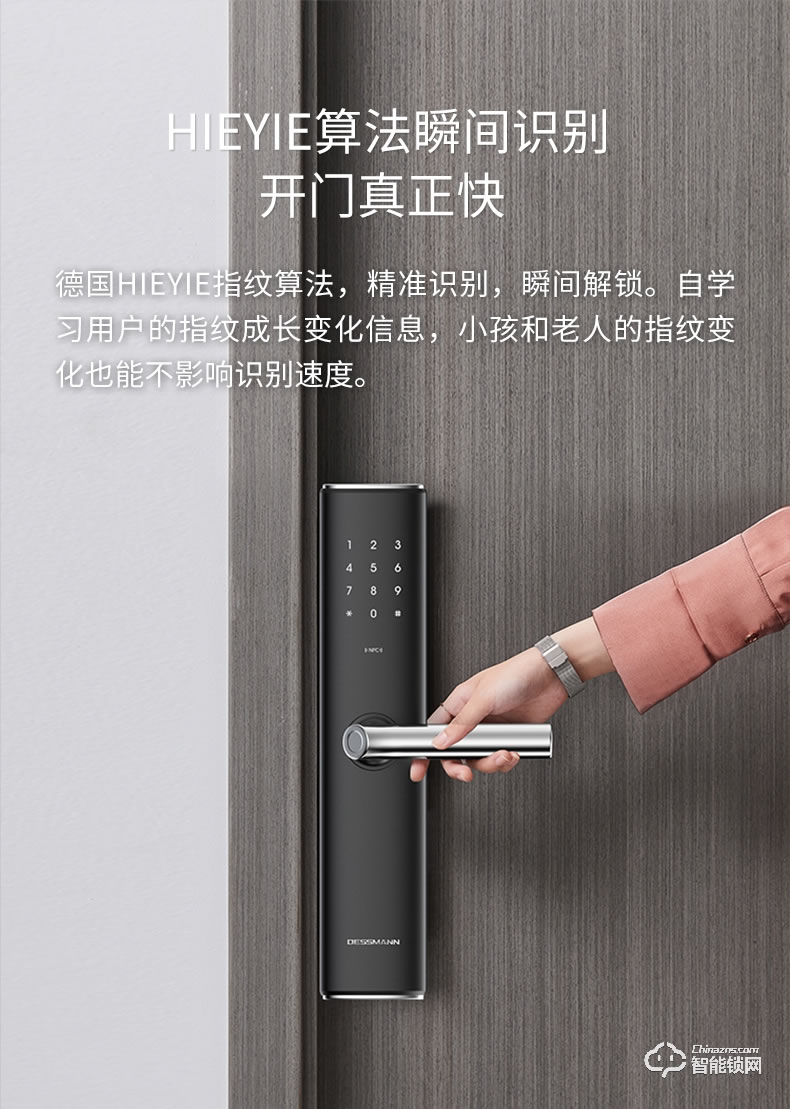 德施曼智能锁 V8家用防盗门密码锁智能锁电子门锁