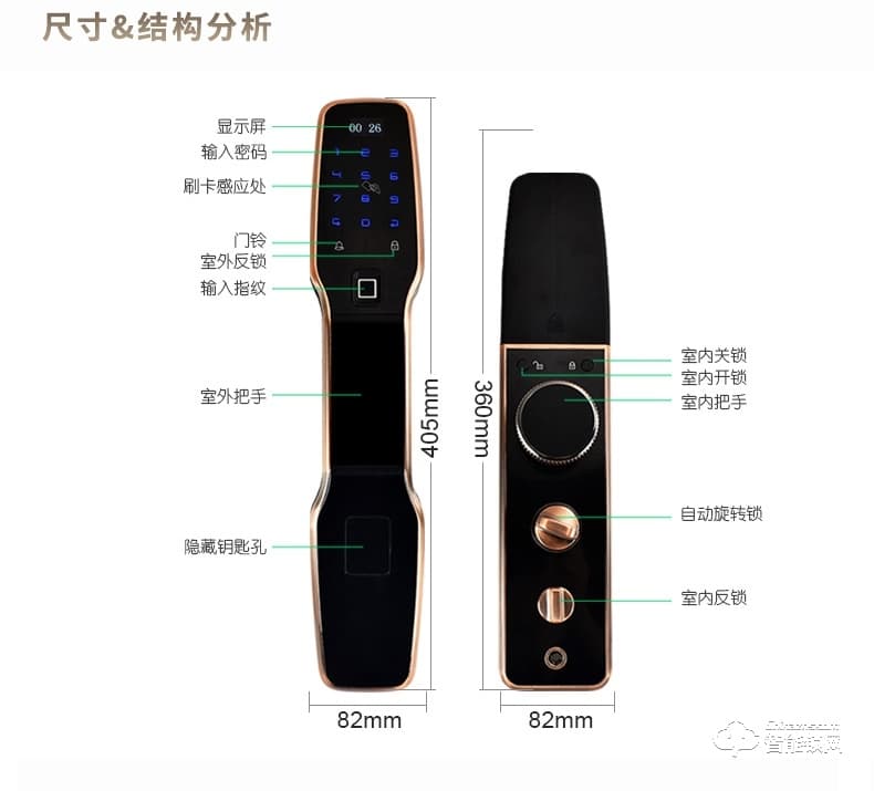 科罗格智能锁 MG-662全自动家用防盗门智能锁