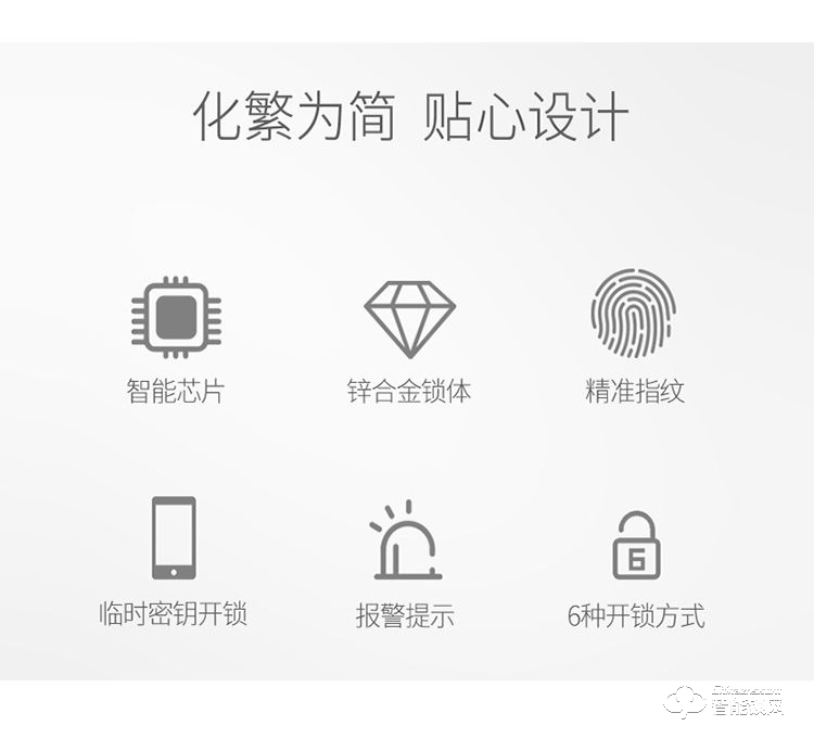 艾尔迈智能锁 防盗门密码锁滑盖门锁