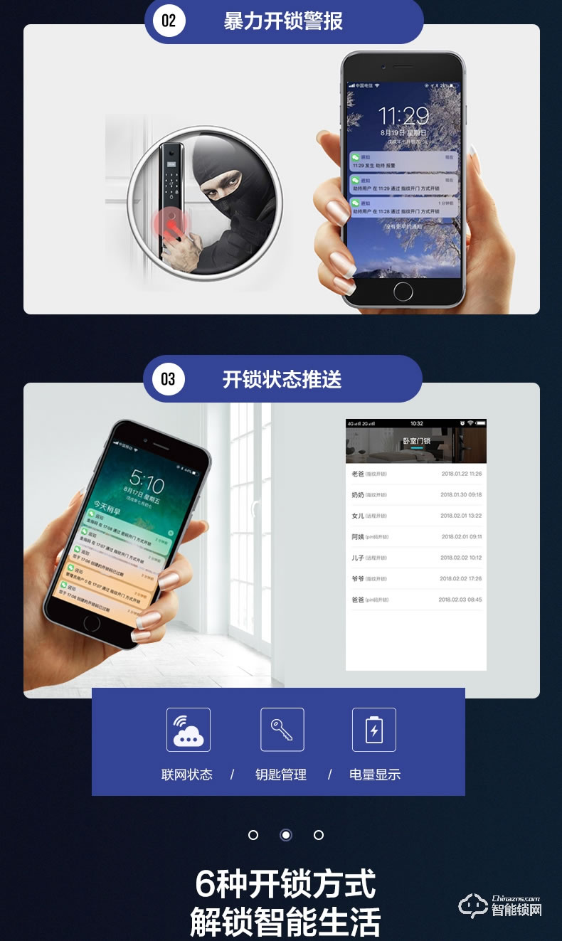 金指码智能锁 MK1全自动高清猫眼摄像头指纹锁