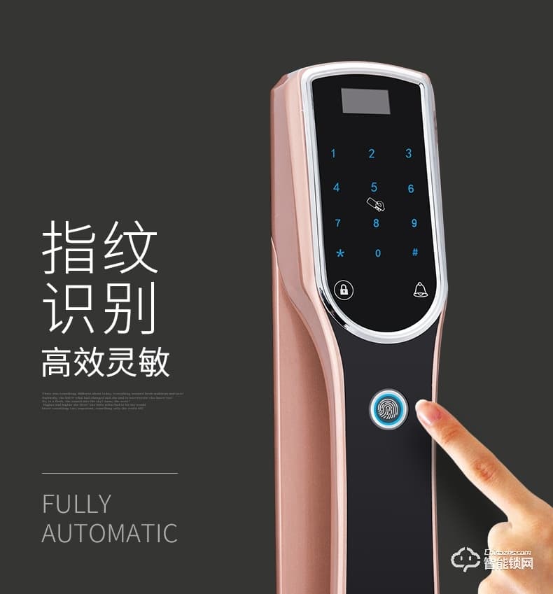 Housetek智能锁 D0836全自动智能安防指纹锁