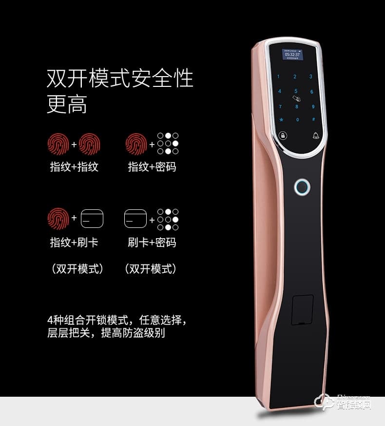 Housetek智能锁 D0836全自动智能安防指纹锁