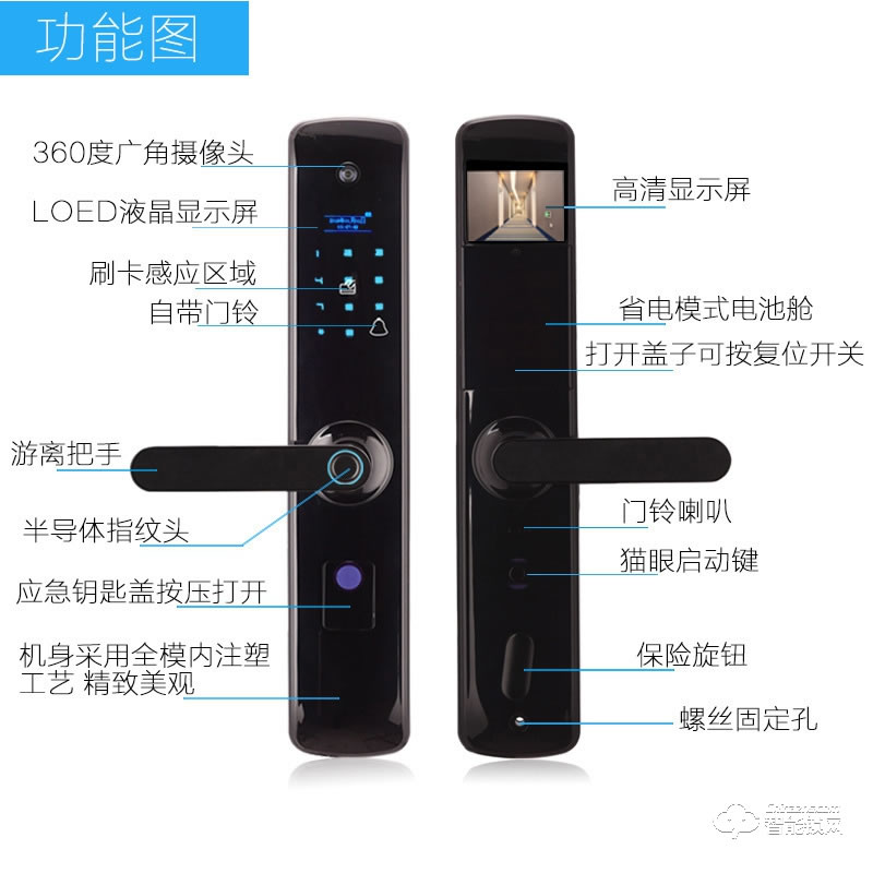 Housetek智能锁 L1808手机远程密码锁智能门锁