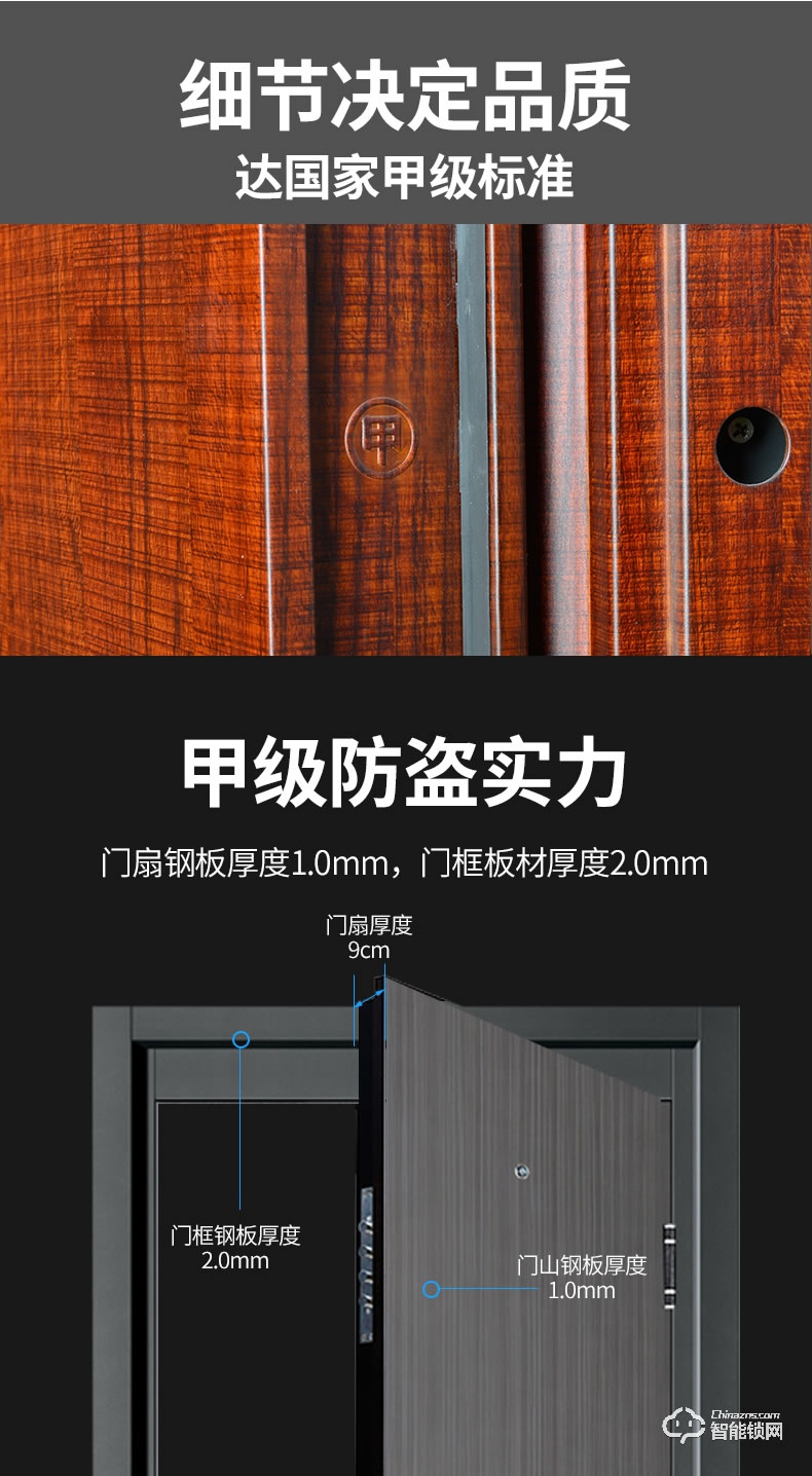 高雅居智能门 甲级防盗门子母门