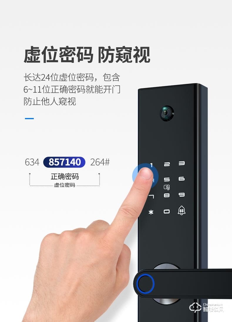 普利邦智能锁 一握开电子指纹门锁