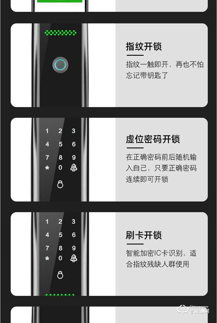 普利邦智能锁 全自动猫眼可视大屏监控抓拍锁