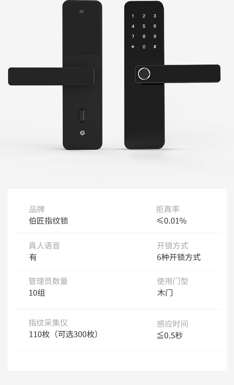 巴奈特智能锁 Q2防盗门全自动智能锁电子锁