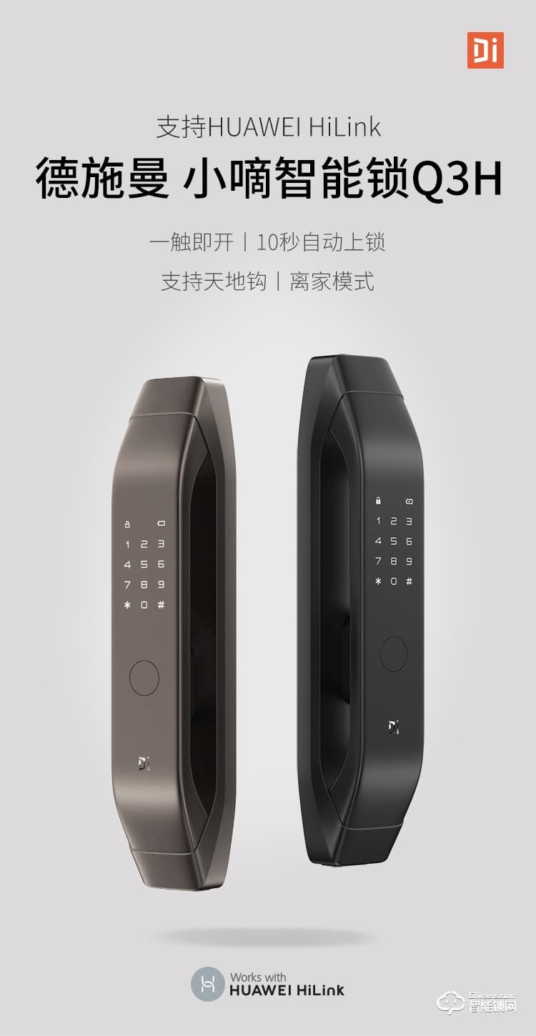 德施曼智能锁 Q3H家用防盗门全自动智能锁