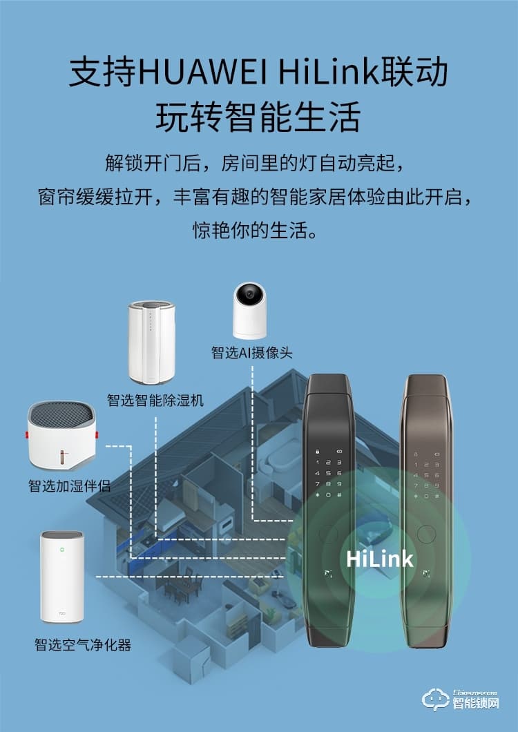 德施曼智能锁 Q3H家用防盗门全自动智能锁