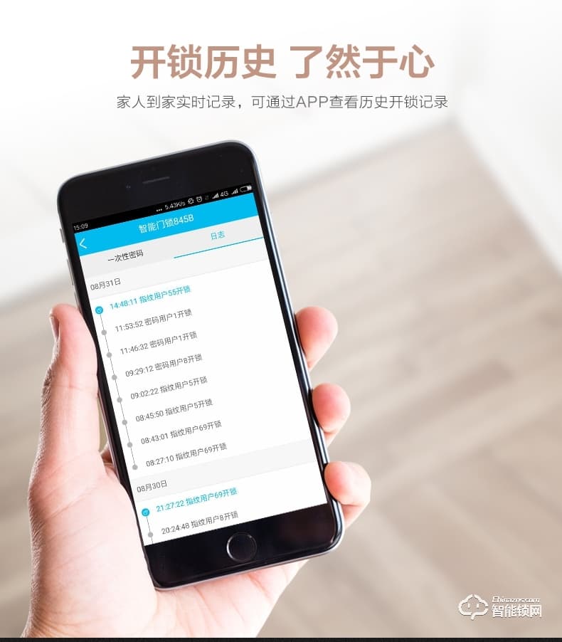 沃德浮智能锁 D16F智能锁密码锁指纹锁