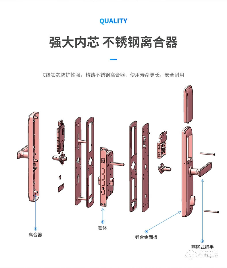 浅指智能锁 SL-PX1家用防盗门钥匙电子锁