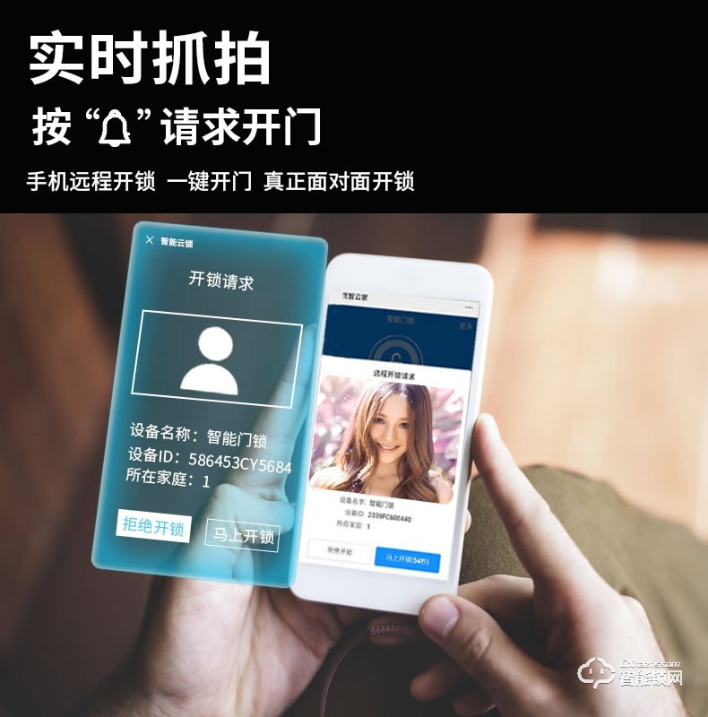 艾仕臣智能锁 ASC-QA002全自动远程监控摄像头电子锁