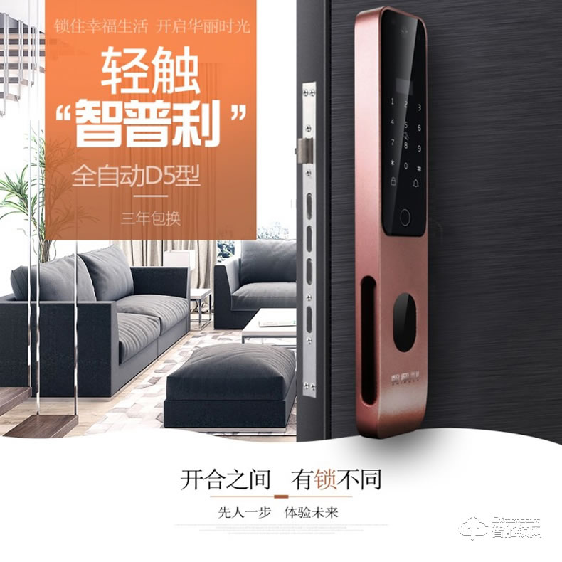 智普利智能锁 D5家用防盗门密码锁
