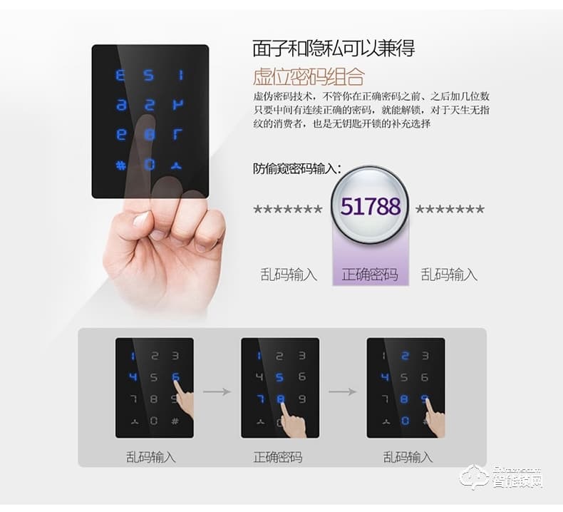 智普利智能锁 D5家用防盗门密码锁