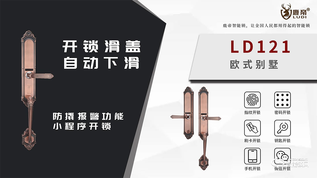 鹿帝智能锁 LD121欧式别墅智能门锁