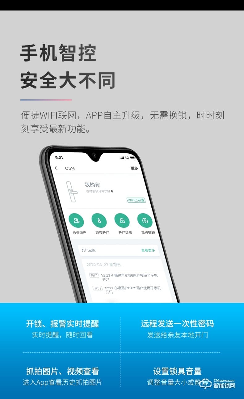德施曼智能锁 Q5M全自动猫眼智能指纹锁