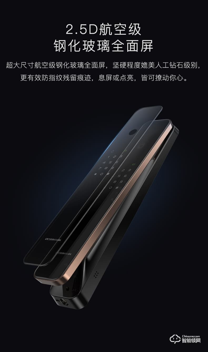 德施曼智能锁 R8家用3D人脸智能视频锁