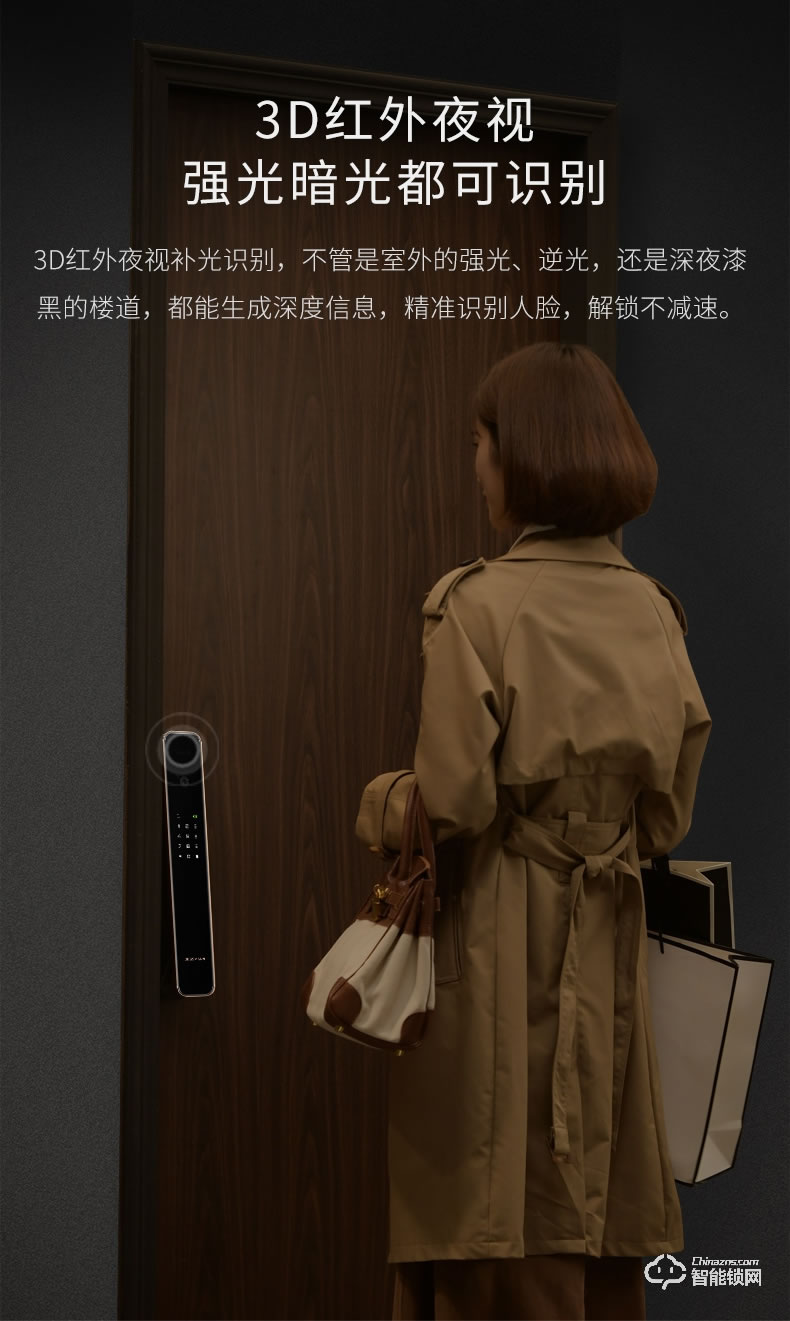 德施曼智能锁 R8家用3D人脸智能视频锁