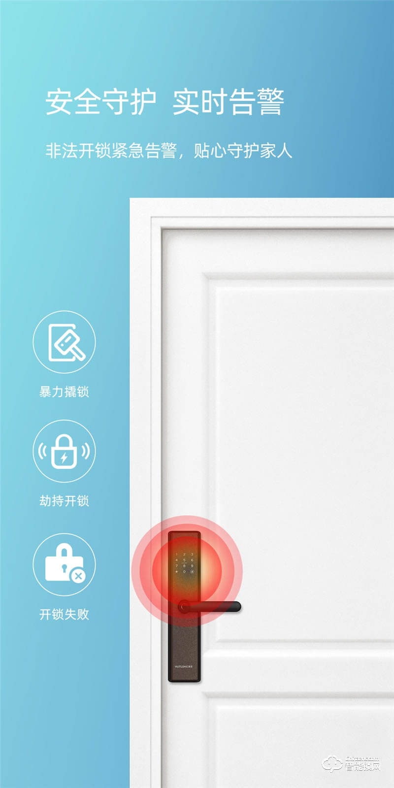 汇泰龙智能锁 A300入户门防盗智能指纹锁