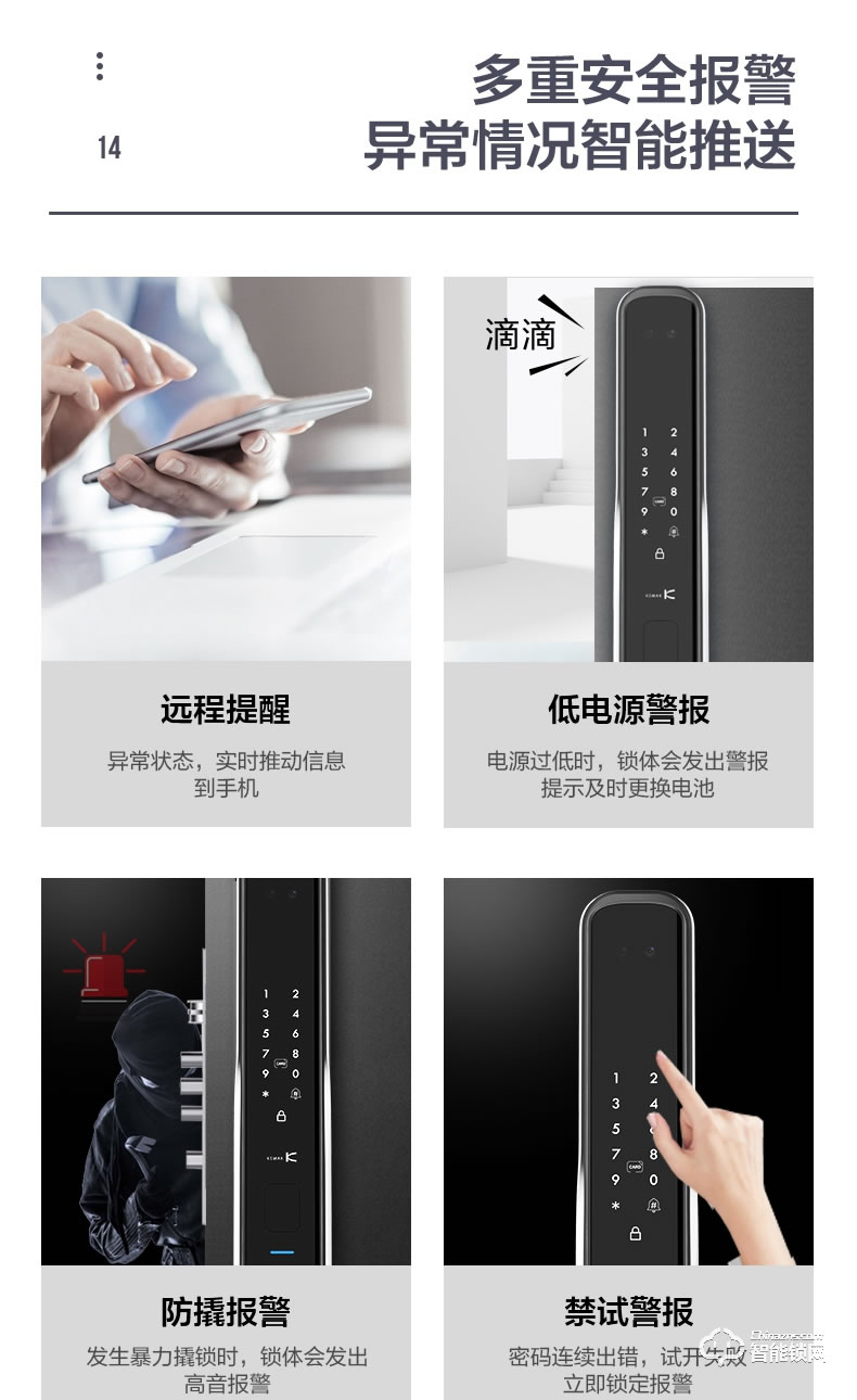 金指码智能锁 X6R家用3D人脸识别全自动指纹锁防盗门