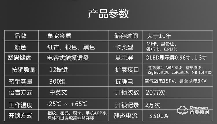 皇家金盾智能锁 S600免开孔办公室玻璃门锁