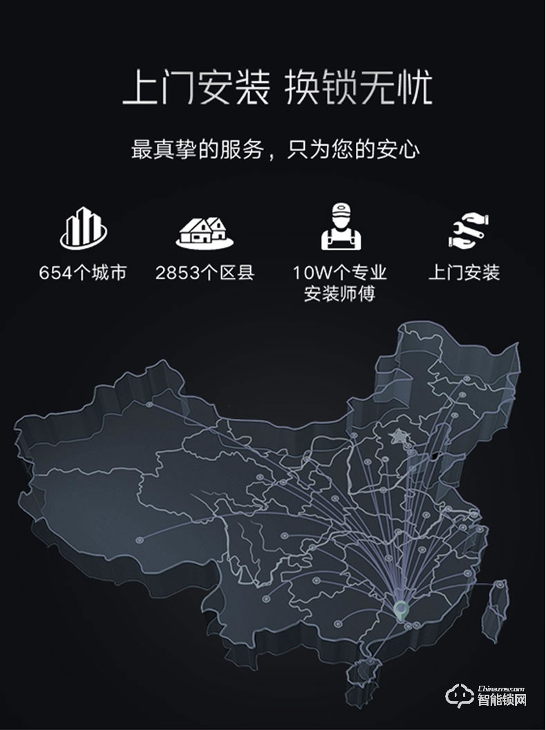 基信智能锁 V8全自动直板密码指纹锁