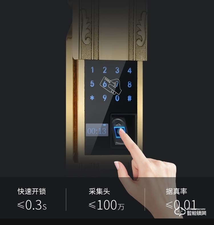 乐固智能锁 F2大拉手豪华别墅式智能锁
