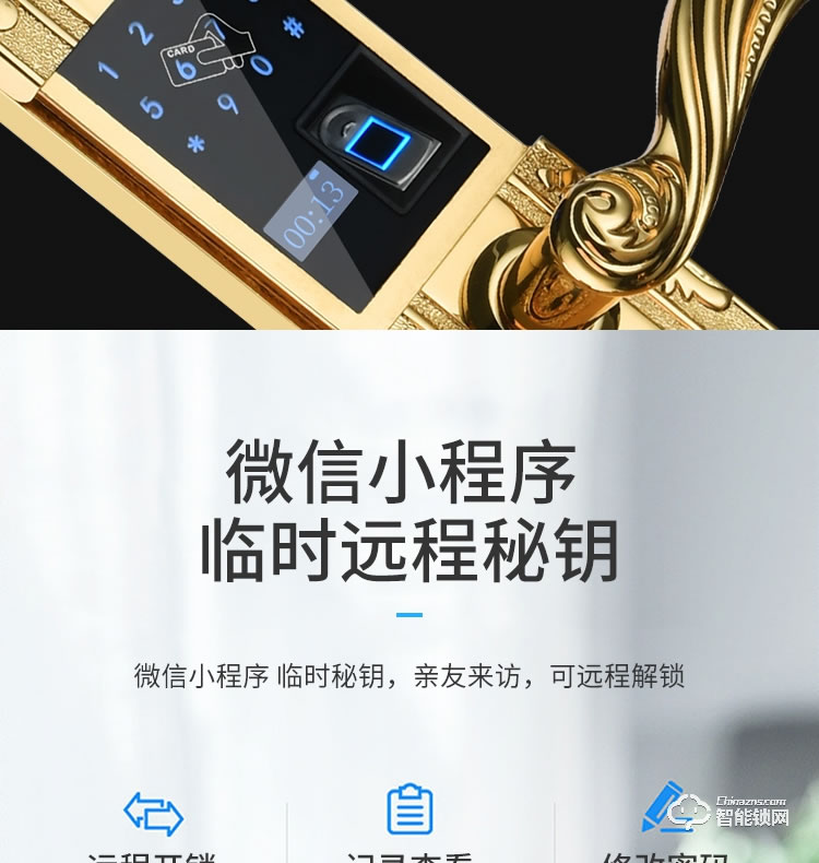 乐固智能锁 F2大拉手豪华别墅式智能锁