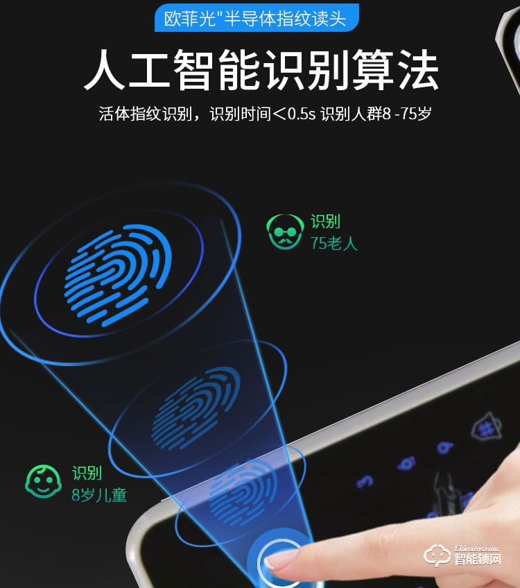 科罗威智能锁 KLV-G01S指纹锁防盗锁密码锁