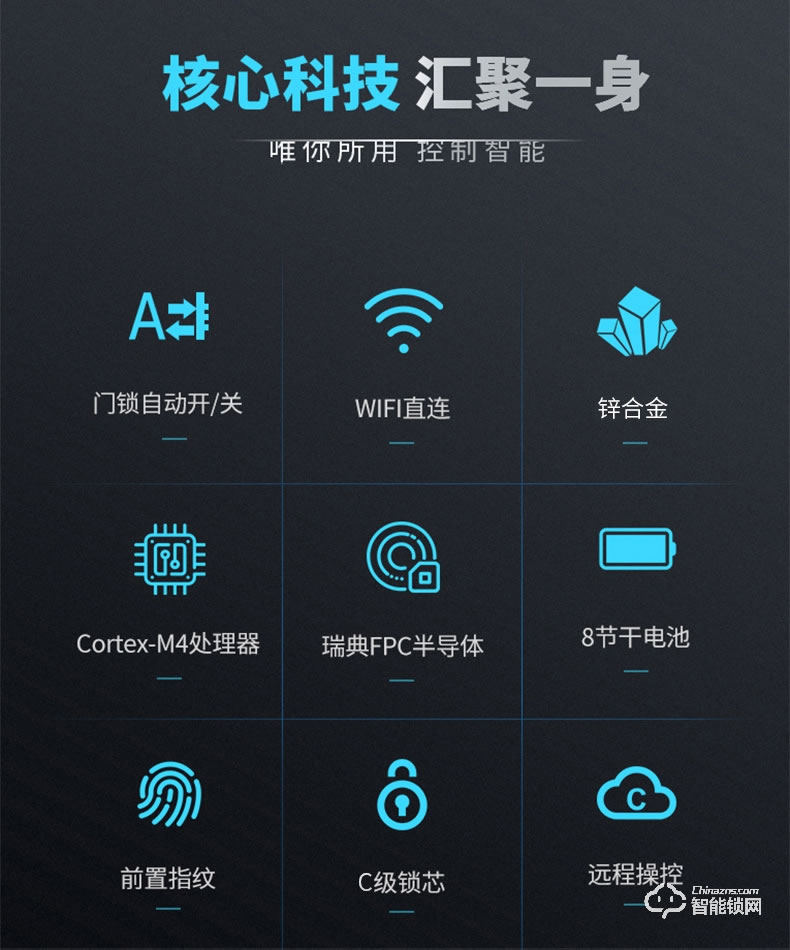 凯迪仕智能锁 K11全自动指纹锁家用防盗门锁电子门锁