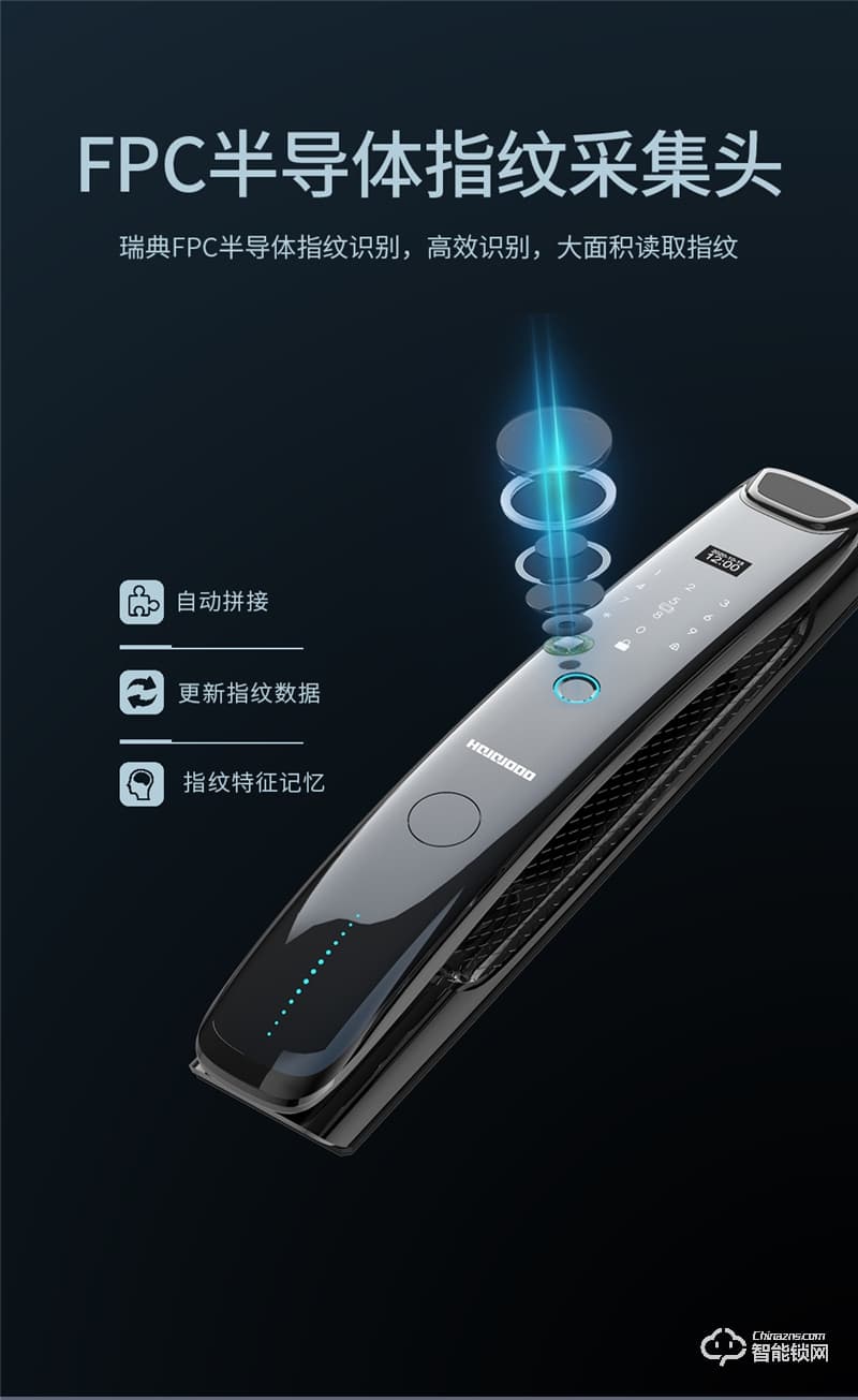 皇家金盾人脸锁 F6全自动智能指纹锁密码锁
