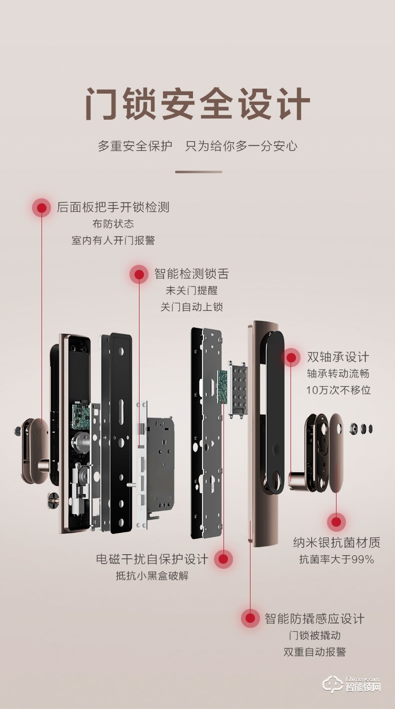TCL智能锁 K6C全自动防盗门锁推拉式密码锁