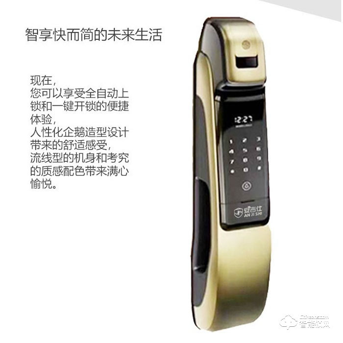 安吉仕智能锁 AJS-089家用时尚指纹密码锁