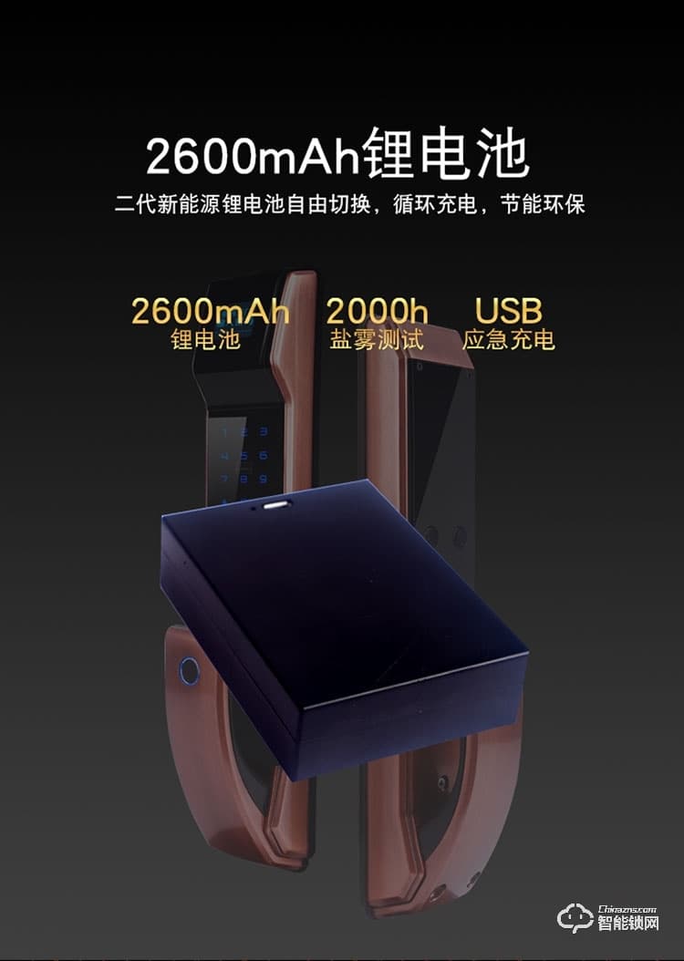 蓝君智能锁 防盗门推拉式智能密码锁