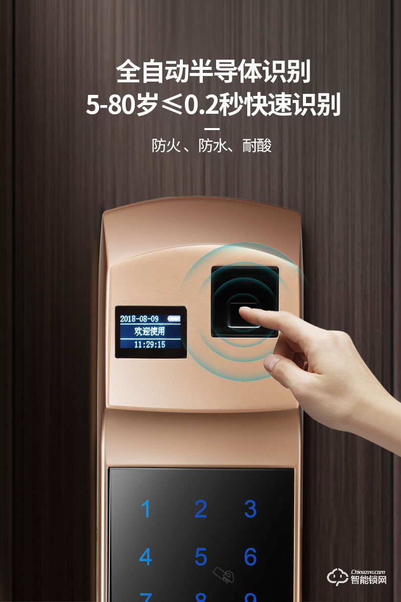 蓝君智能锁 家用防盗门智能锁