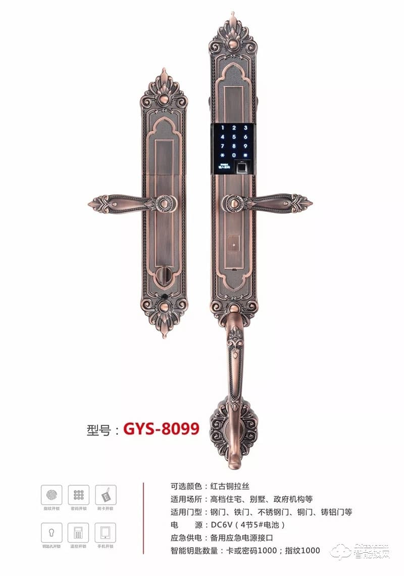 格亿仕智能锁 8099别墅智能锁