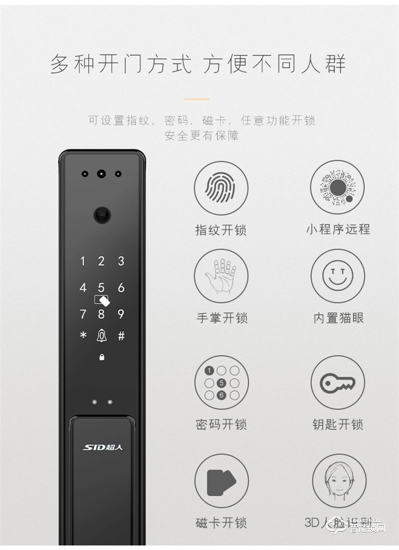 超人智能智能锁 瑞典FPC指纹传感器