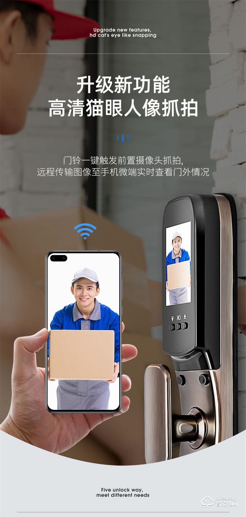 超人智能锁Q6-M 360°任意角度识别